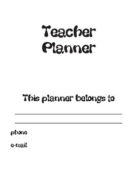 Preview of Teacher Planner