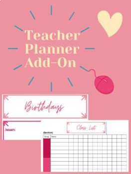 Preview of Teacher Planner Add-on