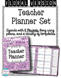 Teacher Planner Agenda and Organizer Binder with 8 Periods