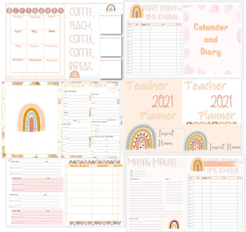 Preview of Teacher Planner All-in-One | Organiser | Calendar | Diary