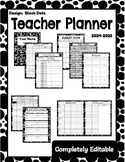 Teacher Planner Black Dots- 2023-2024 -EDITABLE