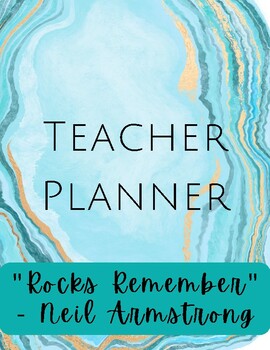 Preview of Teacher Planner - Blue Geodes