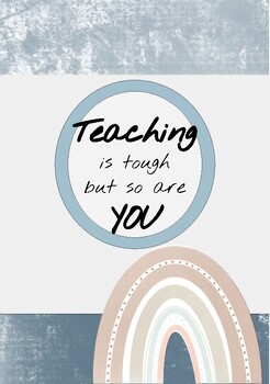 Preview of Teacher Planner -Boho Rainbow accented- FREE Yearly Updates!