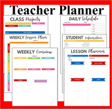 Teacher Planner Book- Teacher's Lesson Planner- Colored Te