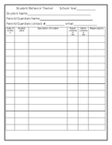 Teacher Planner: Build-a-Planner: Student Behavior Tracker