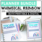 Teacher Planner Bundle 2020-2021 - Whimsical Rainbow
