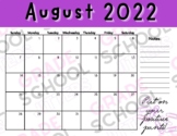 Teacher Planner Calendar: 2022-2023 Purple