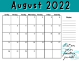 Teacher Planner Calendar: 2022-2023 Teal aesthetic