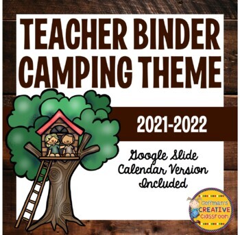 Preview of Teacher Planner Camping Theme