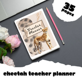 Printable Teacher Planner - Cheetah Theme