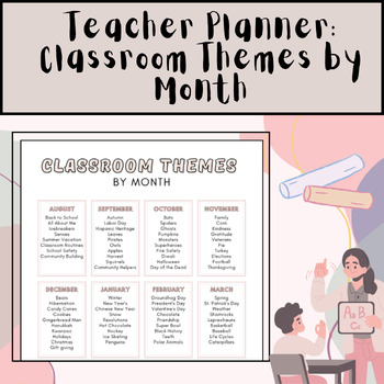 Preview of Teacher Planner: Classroom Themes by MONTH!