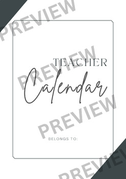 Preview of Teacher Planner - Printable