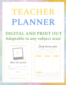 Preview of Teacher Planner - Digital and Print out (Full Version)