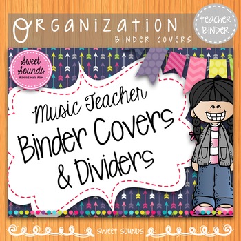 Preview of Teacher Planner Dividers & Covers - Music - Arrows