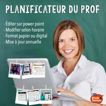 Preview of Planificateur 2023-2024 Agenda Prof / FRENCH TEACHER PLANNER