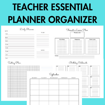 Teacher Planner Essential Organizer with 2023-2025 Calendar Printable