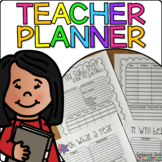 Teacher Planner, Gradebook, & Attendance Record Book - Printable PDF Template