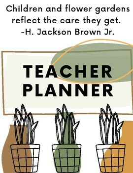 Preview of Teacher Planner - Green Growth