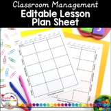 Editable Lesson Plan Sheet