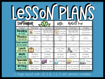 Teacher Planner | Lesson Planner | Lesson Plan 2020-2021 ...