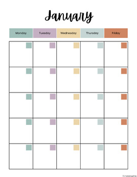Teacher Planner - Lesson Planner and Teacher Calendar - PRINTABLE