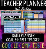Teacher Planner & Monthly Goals - Gilded Gold Theme - US Dates