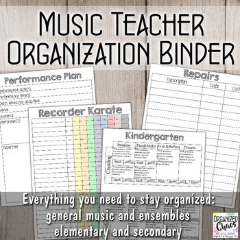 Preview of Ultimate Music Teacher Organization Binder Bundle