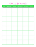 Teacher Planner Pages