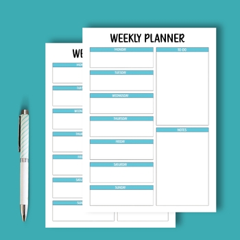 Elegant Daily Schdule Printable Weekly Planner Template Students and ...