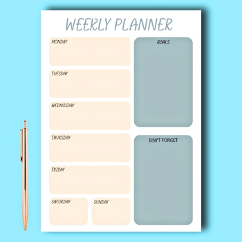 Elegant Daily Schdule Printable Weekly Planner Template Students and ...