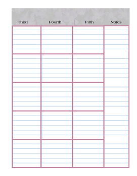 Homework Planner, School for Teachers, Perfect for grades 2nd, 3rd, 4th,  5th, 6th, 7th, Other Classroom Resources