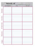 Teacher Planner Pages for Elementary Encore/Specials Teachers