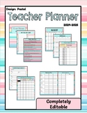 Teacher Planner Pastel-Style 2023-2024 EDITABLE