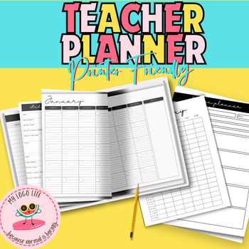 Preview of Teacher Planner (Print Friendly)