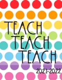 Teacher Planner 2021-2022{Rainbow Polka Dots}