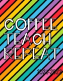 Teacher Planner 2021-2022{Rainbow Stripes}