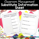 Teacher Planner - Substitute Information