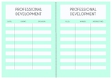Teacher Planner Template: Professional Development Log & P