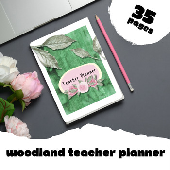 Preview of Printable Teacher Planner - Woodland Theme