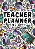 Teacher Planner for 2023-2024 in Multicolor Doodle Style
