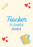 Teacher Planner for 2024 in Colorful Aesthetic Style