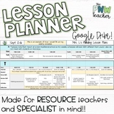 Teacher Planner for Specialists / Interventionist - Google Drive