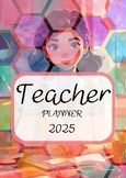 Annual Teacher Planner Colorful Stylish For Year 2025