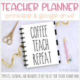 Teacher Planner is DUNN | Printable, Digital, Google Drive | Digital Stickers