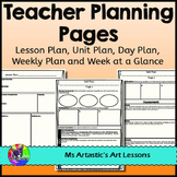 FREE Teacher Planning Pages: Unit Plan, Lesson Plan, Weekl