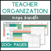 Teacher Organization Planning Templates & Data Collection Bundle