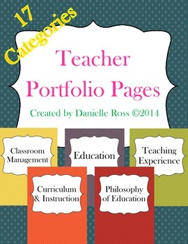 Preview of Teacher Portfolio