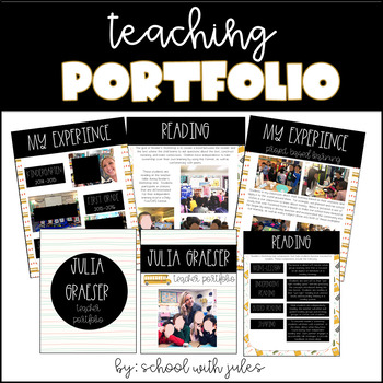 Preview of Teacher Portfolio (Editable)