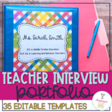 Teacher Portfolio Editable Template - Gingham Theme