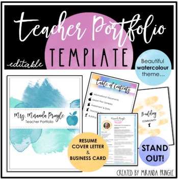 Preview of Teacher Portfolio Template